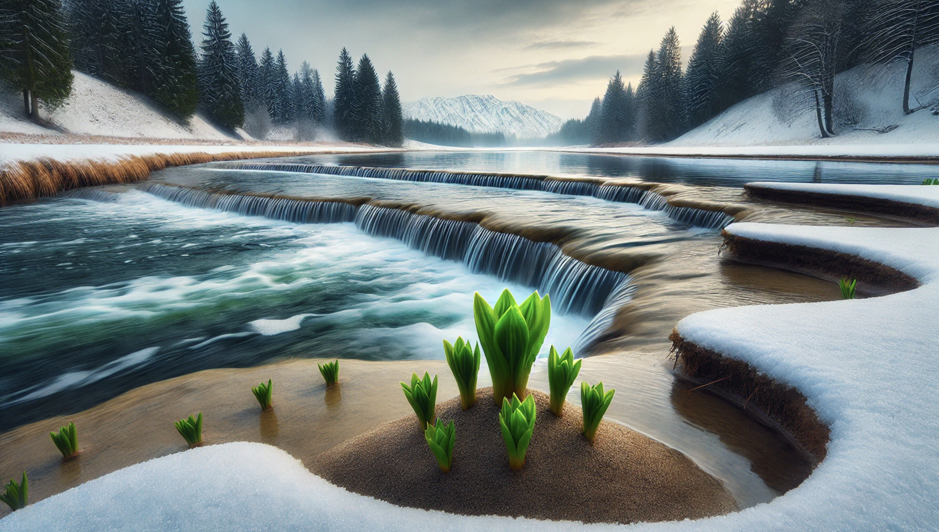 2024年12月4日（水） 壬寅の日：雪解けの流れが描く、新たな春への一歩