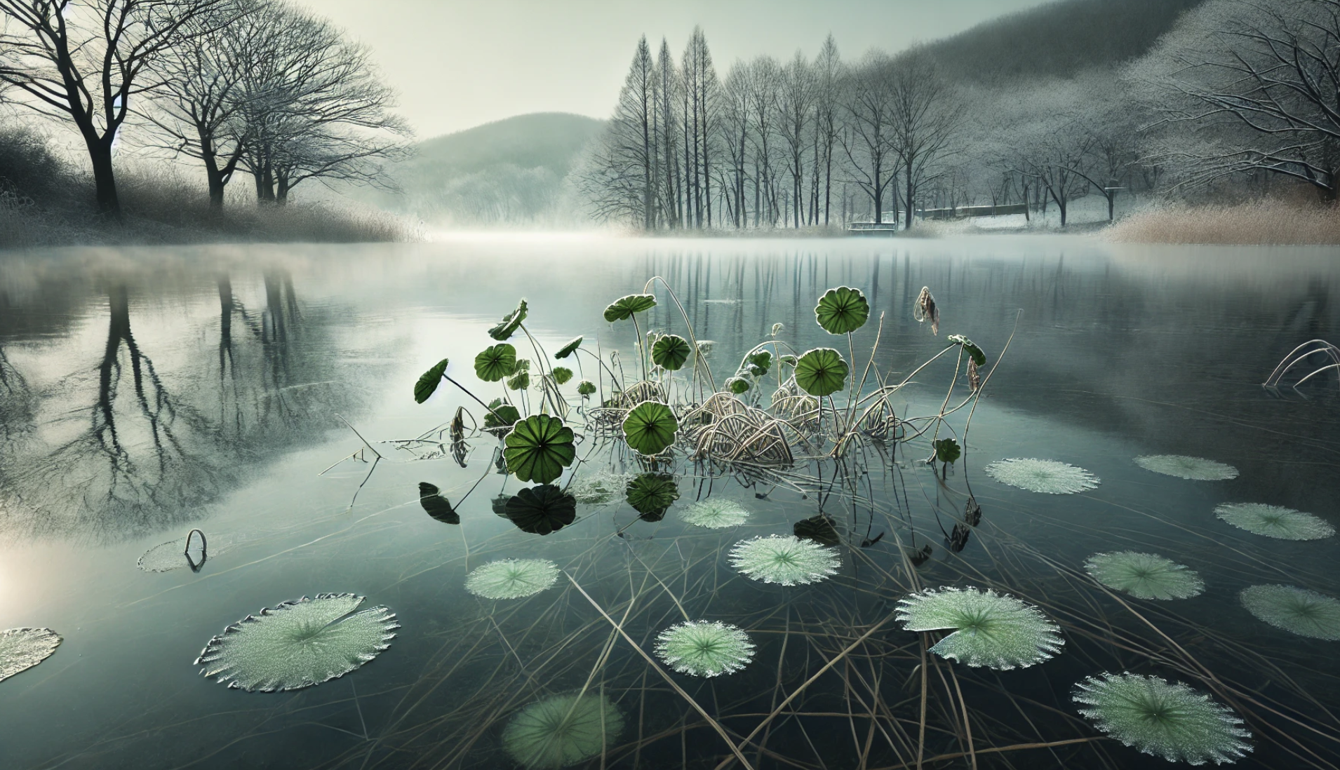 2025年1月6日（月）乙亥　～水辺を漂う草と冬の静寂を感じる一日～