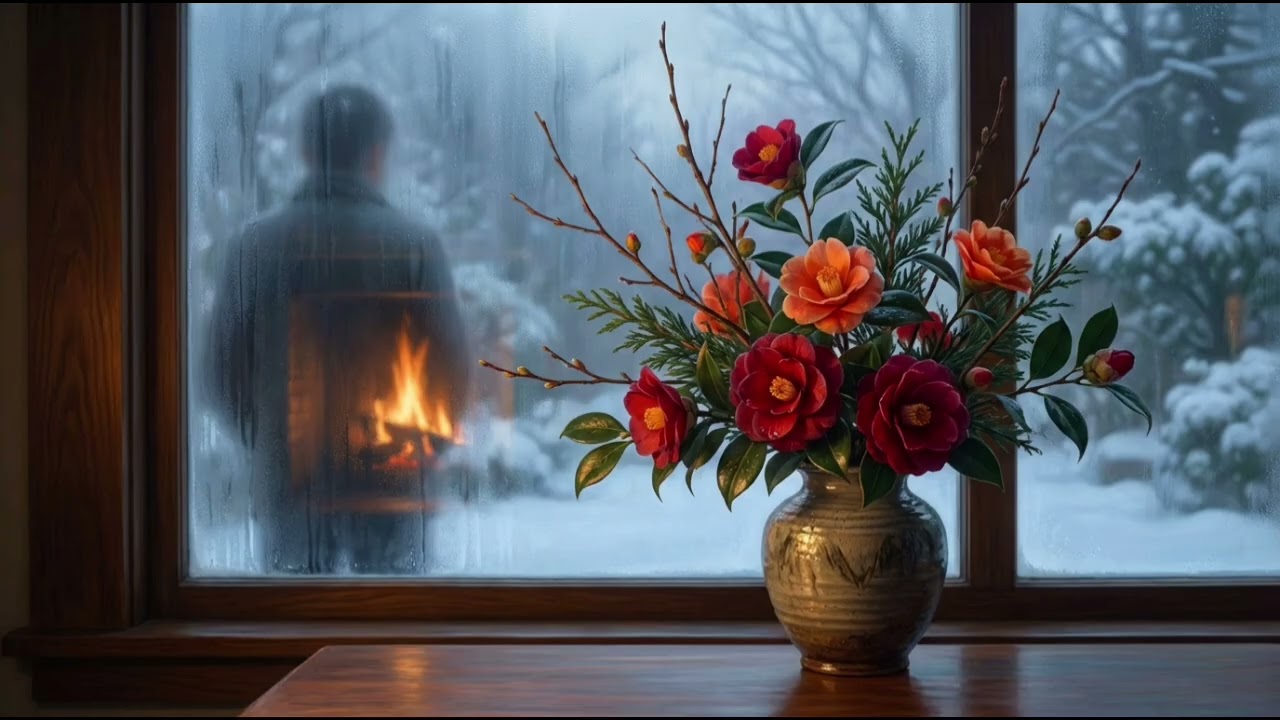 【乙巳の日】冬の寒空の下、鮮やかに咲く一輪の花