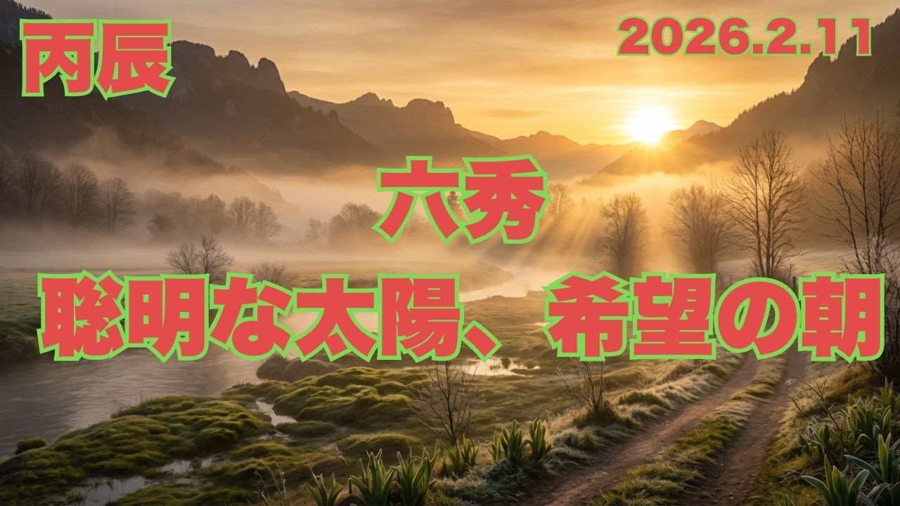 【丙辰の日】春の朝、霧を晴らして昇る「希望の太陽」