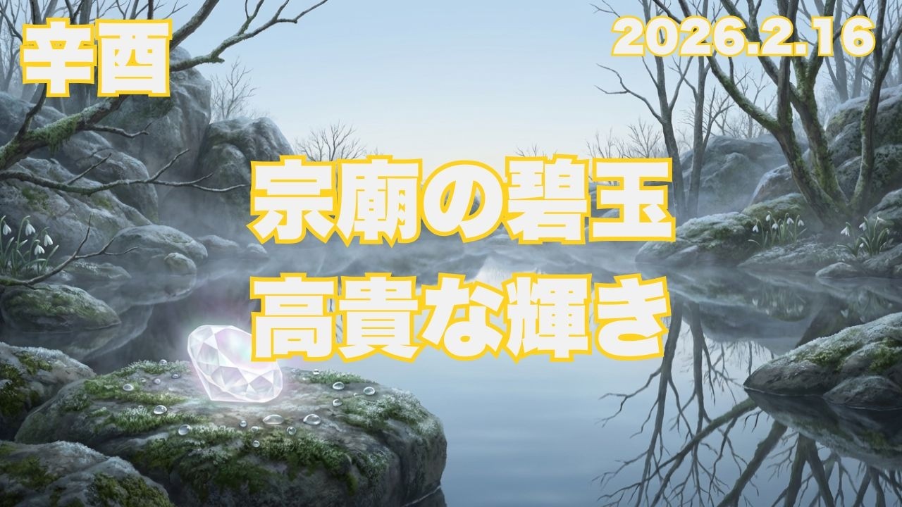 【辛酉の日】春の凛とした空気、静寂に包まれた「高貴な輝き」